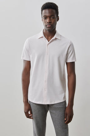 Chemise en tricot à manches courtes pour homme par Robert Barakett | RB41090 Keyes Brouillard Rose | Boutique Vvög, vêtements mode pour homme et femme