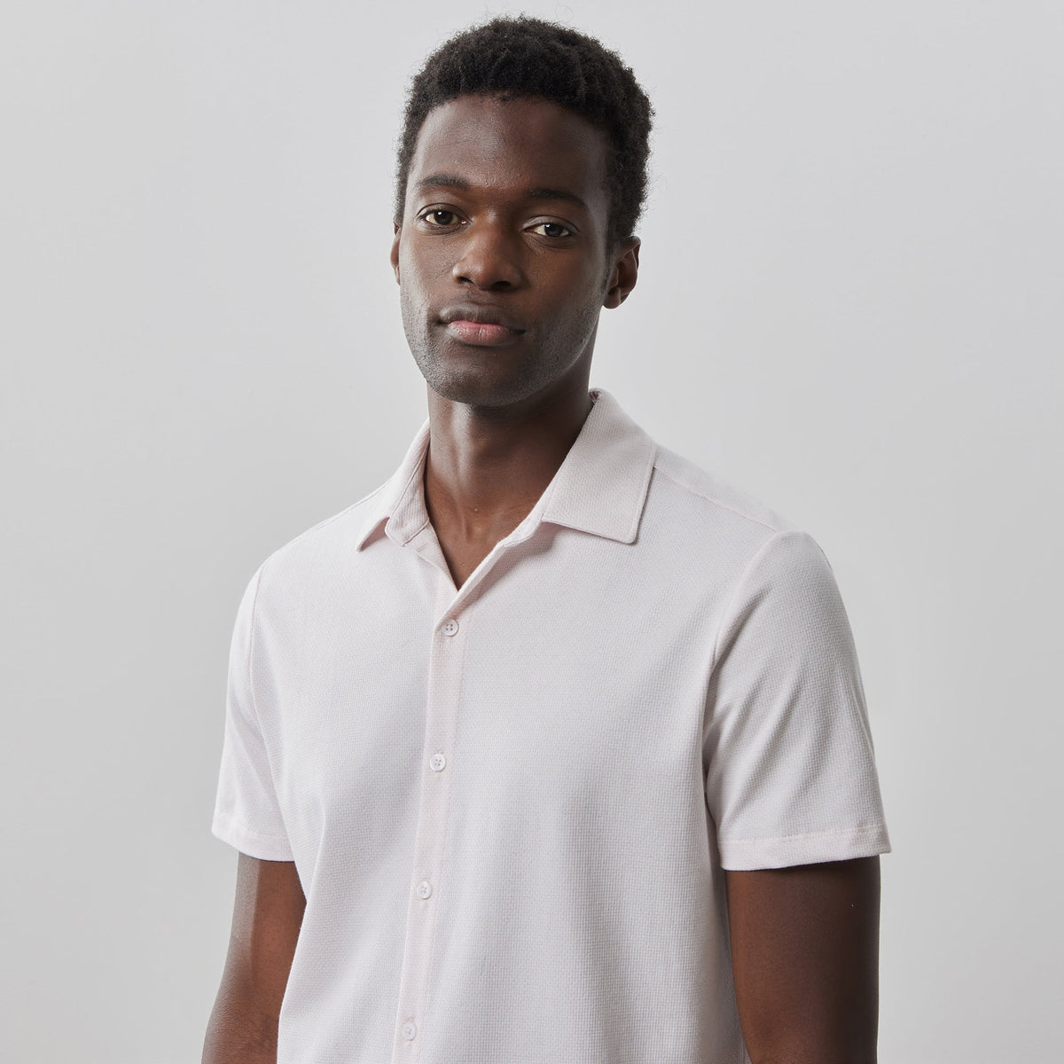 Chemise en tricot à manches courtes pour homme par Robert Barakett | RB41090 Keyes Brouillard Rose | Boutique Vvög, vêtements mode pour homme et femme