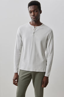 Henley à manches longues pour homme par Robert Barakett | RB41142 Warlock Gris | Boutique Vvög, vêtements mode pour homme et femme