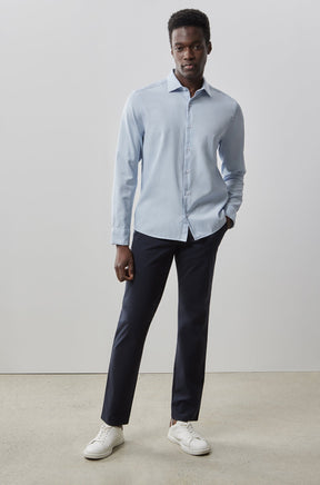 Chemise tissée à manches longues pour homme par Robert Barakett | RB41152 Colter Bleu Clair | Boutique Vvög, vêtements mode pour homme et femme
