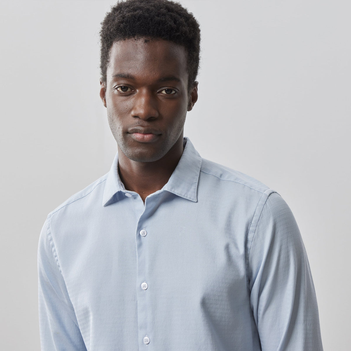 Chemise tissée à manches longues pour homme par Robert Barakett | RB41152 Colter Bleu Clair | Boutique Vvög, vêtements mode pour homme et femme