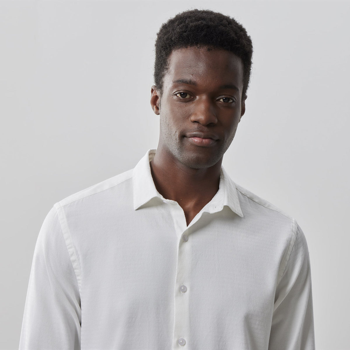 Chemise tissée à manches longues pour homme par Robert Barakett | RB41152 Colter Blanc | Boutique Vvög, vêtements mode pour homme et femme