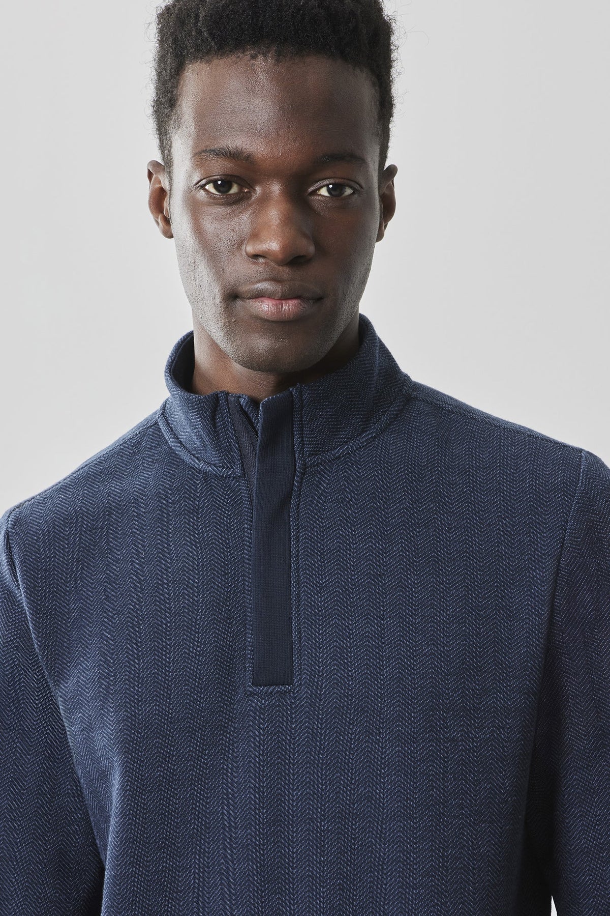Chandail avec demi-zip pour homme par Robert Barakett | RB41459 Parkview Bleu Marine | Boutique Vvög, vêtements mode pour homme et femme
