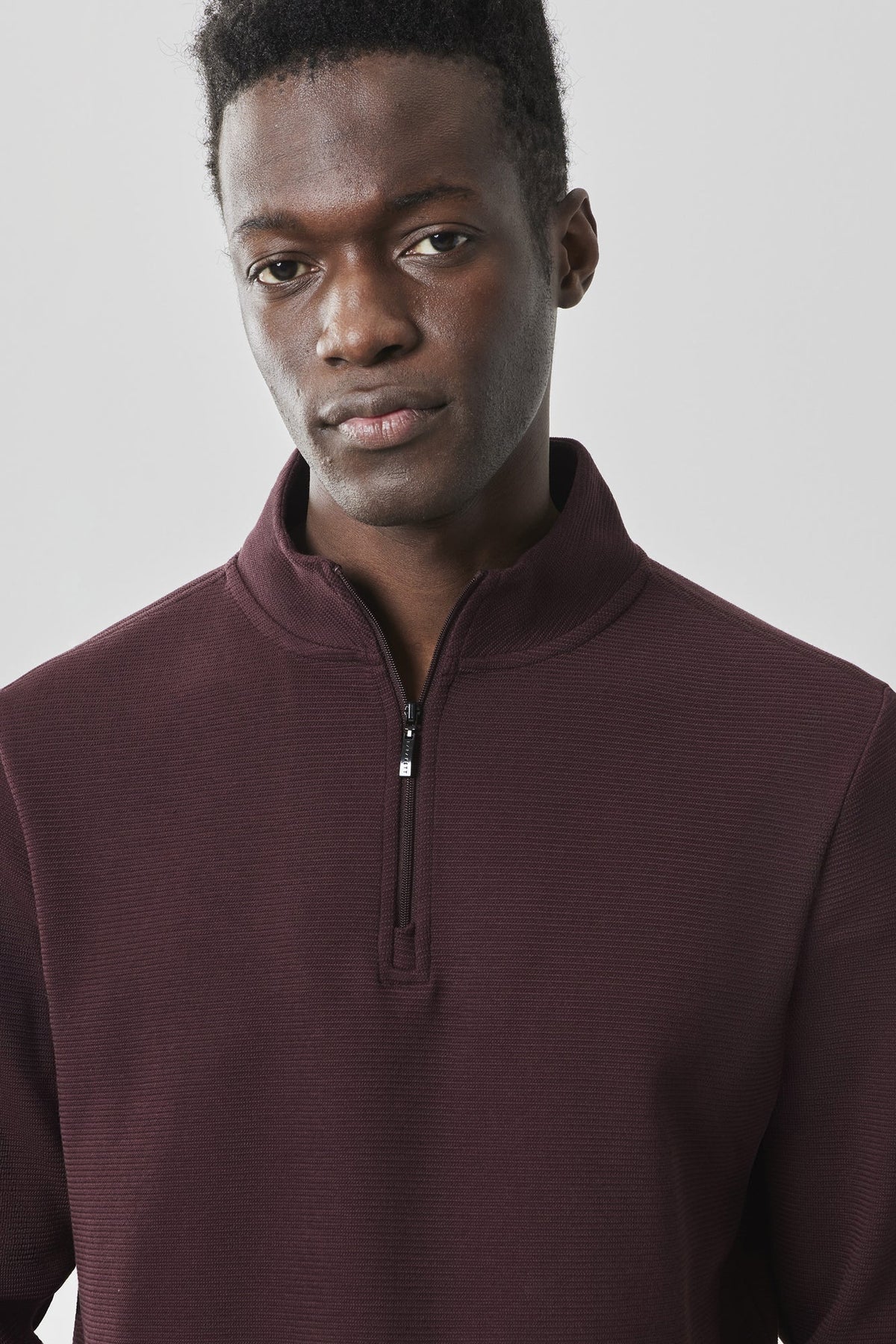 Chandail manches longues avec zip pour homme par Robert Barakett | Karuna RB41462 BORD | Boutique Vvög, vêtements mode pour homme et femme