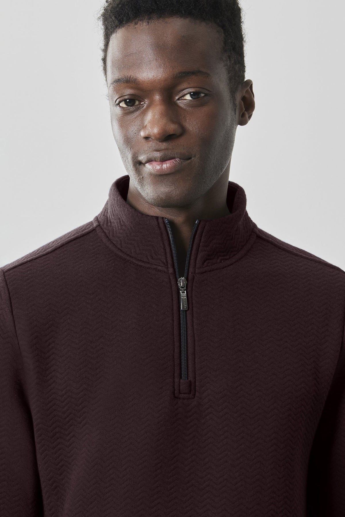Chandail avec demi-zip pour homme par Robert Barakett | RB41464 Inman Rouge | Boutique Vvög, vêtements mode pour homme et femme