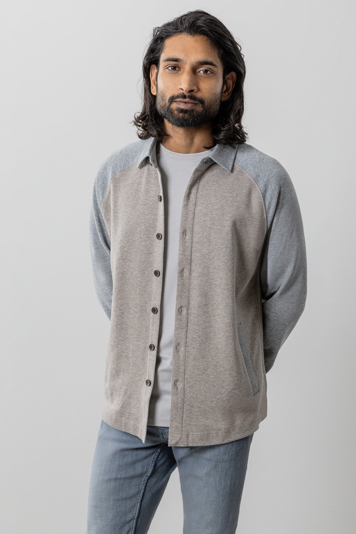 Surchemise pour homme par Robert Barakett | RB41513 Paolo Brun Clair | Boutique Vvög, vêtements mode pour homme et femme