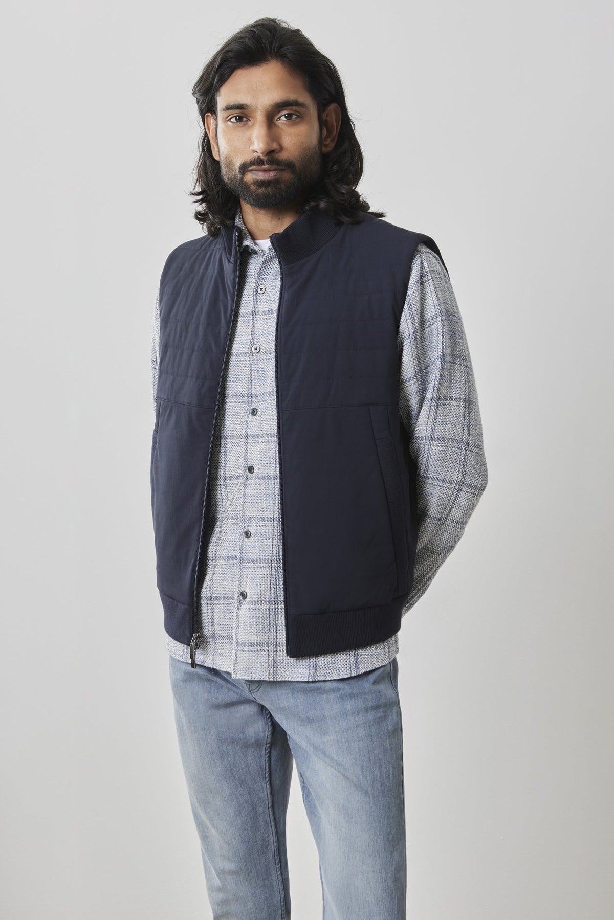 Veste matelassée pour homme par Robert Barakett | Fremantle RB41541 Marine | Boutique Vvög, vêtements mode pour homme et femme