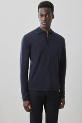 Polo à manches longues pour homme par Robert Barakett | RB41550 Roman Bleu Marine | Boutique Vvög, vêtements mode pour homme et femme
