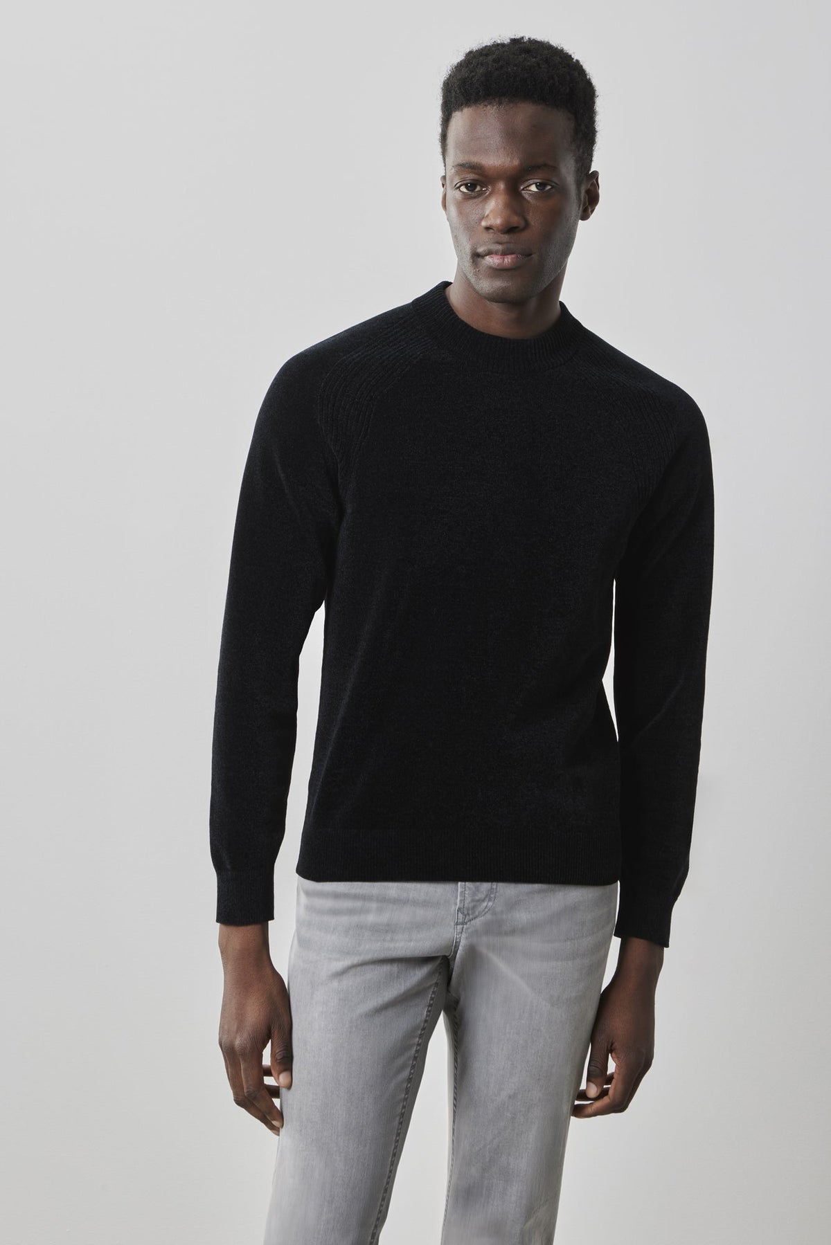 Chandail à manches longues pour homme par Robert Barakett | RB41558 Salvor Noir | Boutique Vvög, vêtements mode pour homme et femme