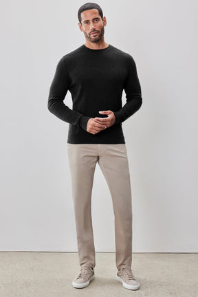 Chandail à manches longues col rond pour homme par Robert Barakett | Watertown RB41569 Noir | Boutique Vvög, vêtements mode pour homme et femme