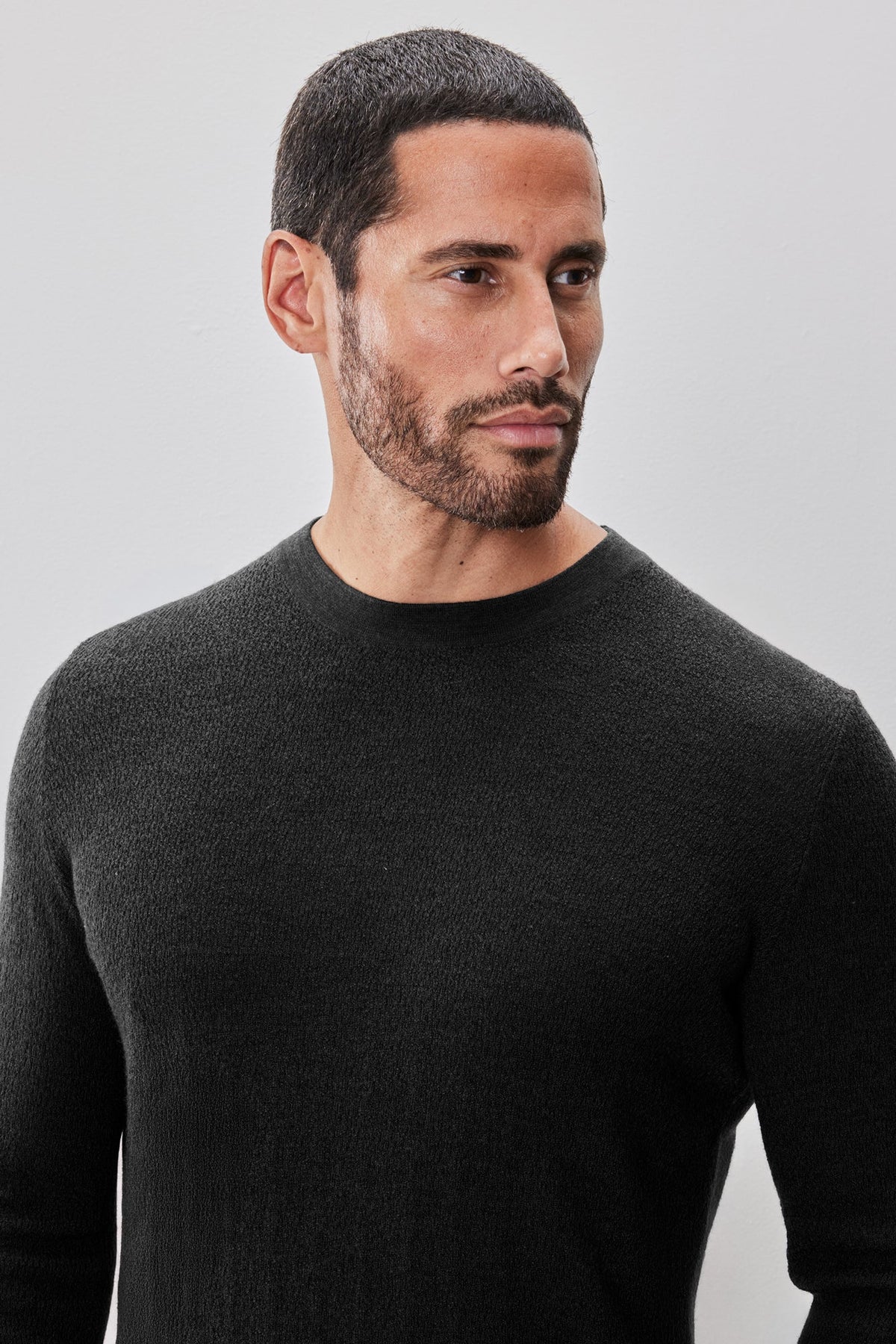 Chandail à manches longues col rond pour homme par Robert Barakett | Watertown RB41569 Noir | Boutique Vvög, vêtements mode pour homme et femme