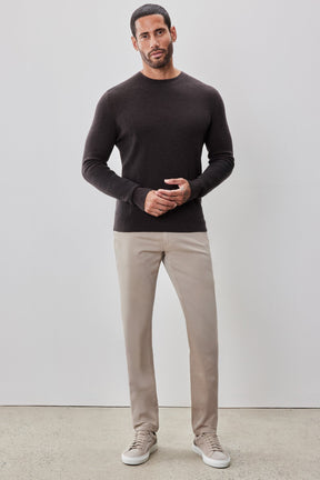 Chandail à manches longues col rond pour homme par Robert Barakett | Watertown RB41569 Brun | Boutique Vvög, vêtements mode pour homme et femme
