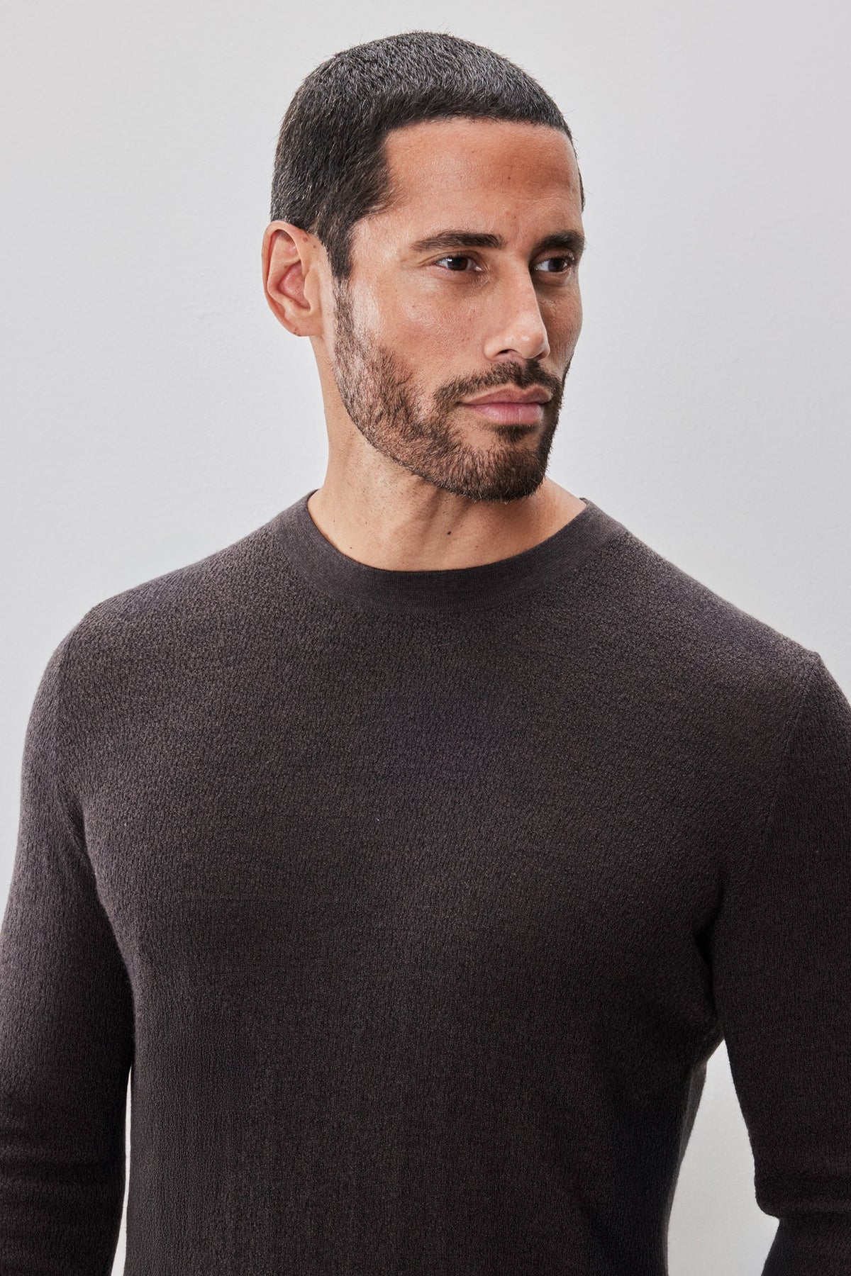 Chandail à manches longues col rond pour homme par Robert Barakett | Watertown RB41569 Brun | Boutique Vvög, vêtements mode pour homme et femme