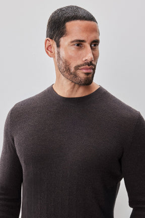 Chandail à manches longues col rond pour homme par Robert Barakett | Watertown RB41569 Brun | Boutique Vvög, vêtements mode pour homme et femme