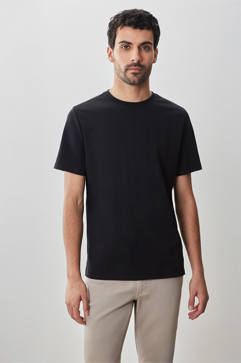 T-shirt col rond pour homme par Robert Barakett | RB51014 Portmao Noir | Boutique Vvög, vêtements mode pour homme et femme