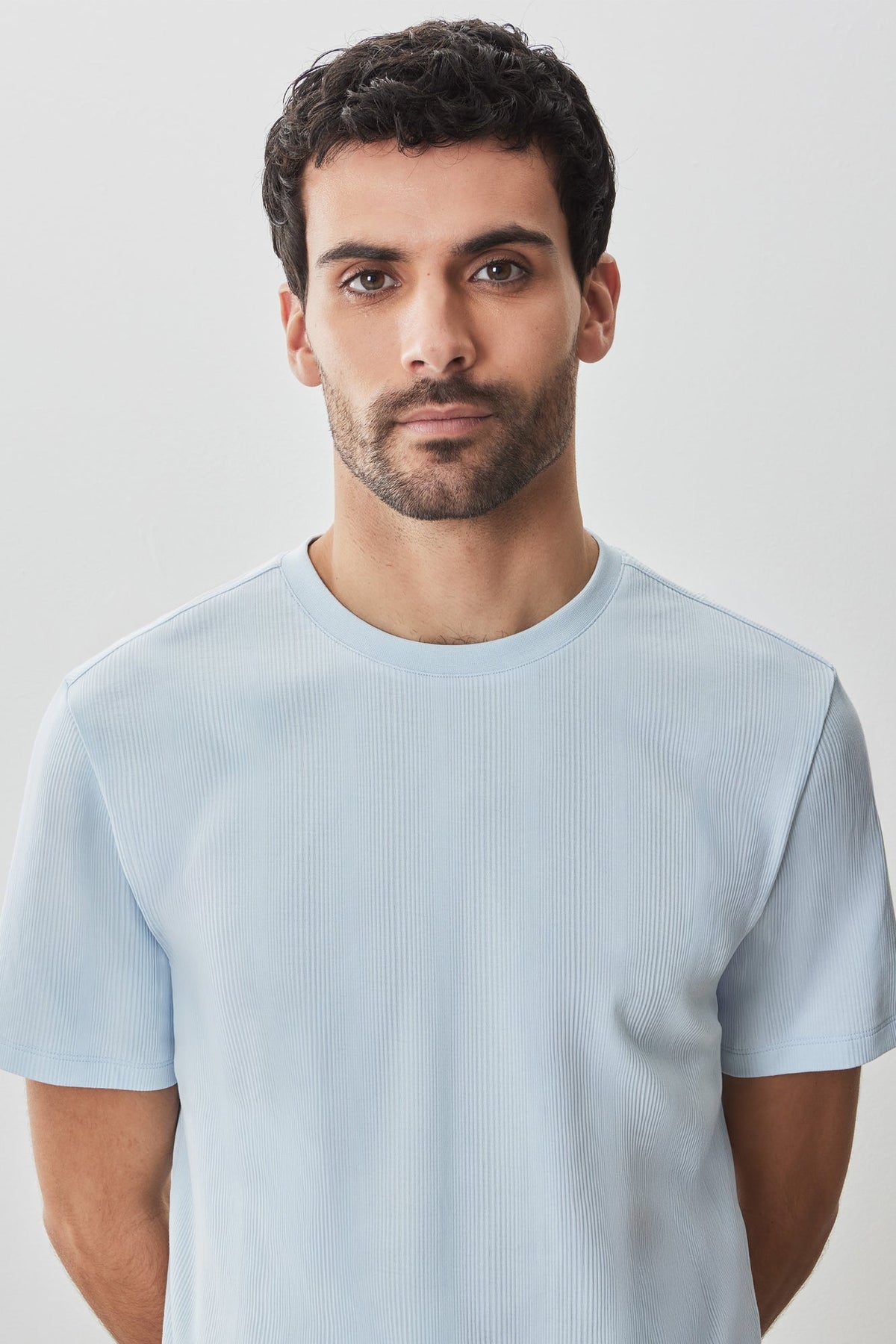 T-shirt col rond pour homme par Robert Barakett | RB51014 Portmao Bleu Clair | Boutique Vvög, vêtements mode pour homme et femme