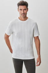 T-shirt col rond pour homme par Robert Barakett | RB51014 Portmao Blanc | Boutique Vvög, vêtements mode pour homme et femme