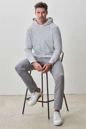 Coton ouaté rayé pour homme par Robert Barakett | RB51049 Ramsen Gris | Boutique Vvög, vêtements mode pour homme et femme