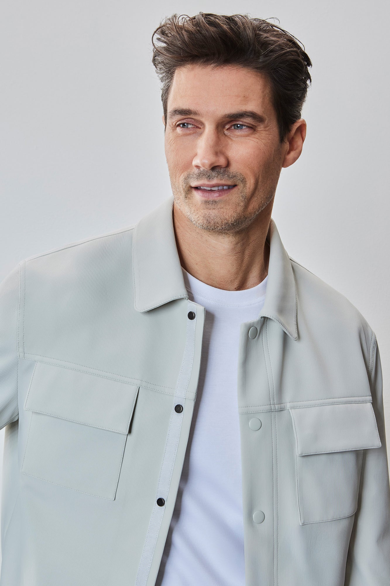 Surchemise style denim pour homme par Robert Barakett | RB51062 Fremantle Pierre | Boutique Vvög, vêtements mode pour homme et femme