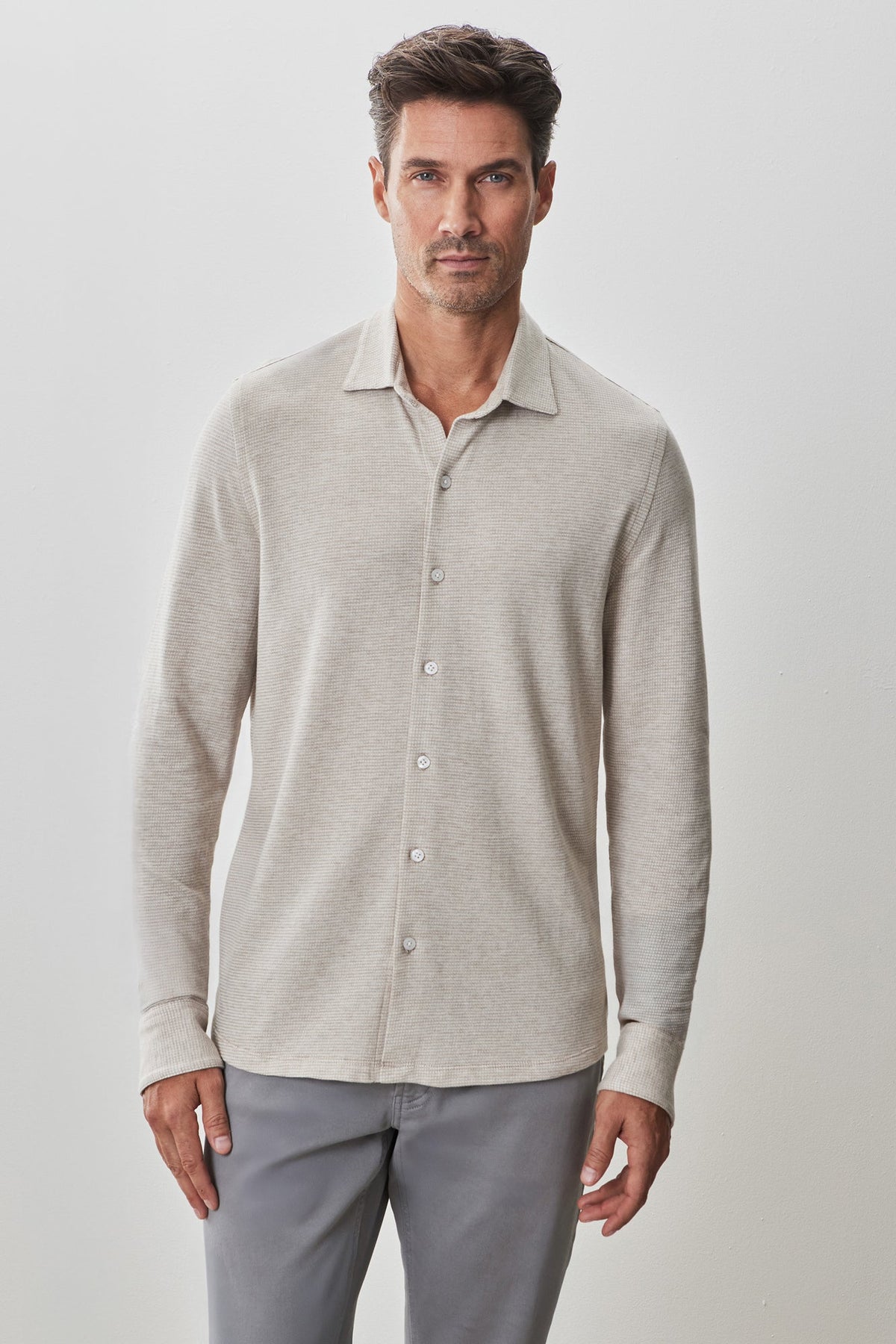 Chemise manches longues pour homme par Robert Barakett | RB51070 Dobston Anthracite | Boutique Vvög, vêtements mode pour homme et femme