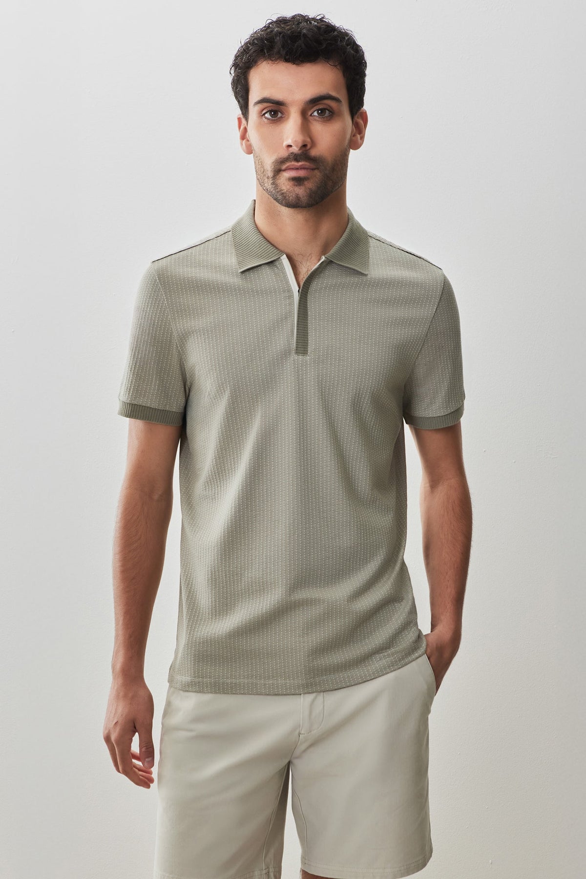 Polo à fermeture éclair recouverte pour homme par Robert Barakett | RB51084 Whistler Pastel | Boutique Vvög, vêtements mode pour homme et femme