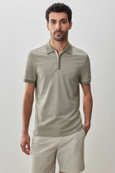 Polo à fermeture éclair recouverte pour homme par Robert Barakett | RB51084 Whistler Pastel | Boutique Vvög, vêtements mode pour homme et femme