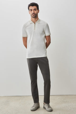 Polo avec fermeture zippée pour homme par Robert Barakett | Whistler RB51084 Blanc | Boutique Vvög, vêtements mode pour homme et femme