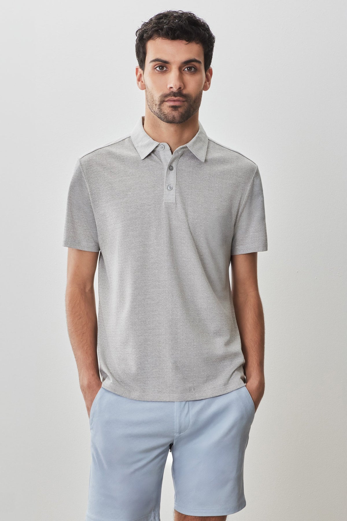 Polo pour homme par Robert Barakett | RB51107 Roscoe Gris | Boutique Vvög, vêtements mode pour homme et femme