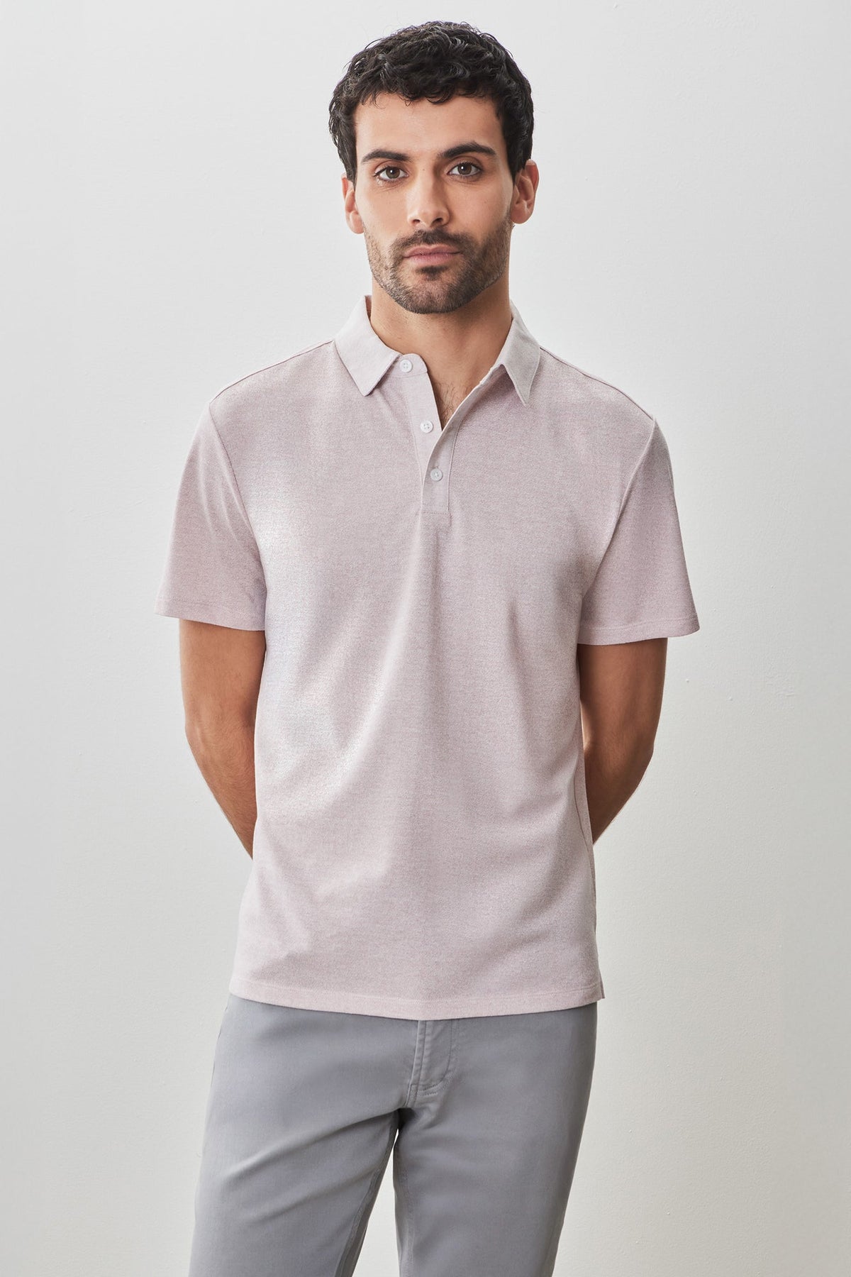 Polo pour homme par Robert Barakett | RB51107 Roscoe Rose | Boutique Vvög, vêtements mode pour homme et femme