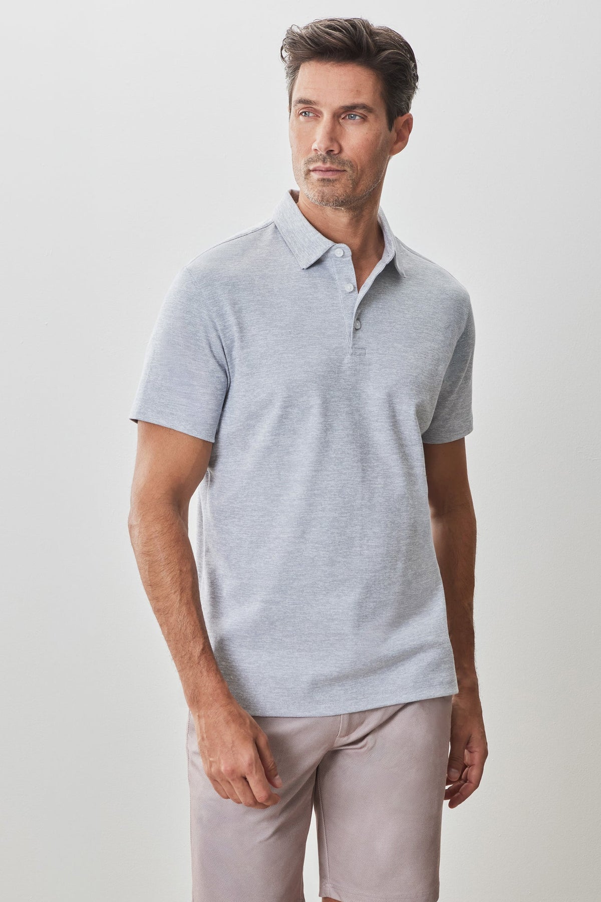 Polo pour homme par Robert Barakett | RB51110 Duke Gris Clair | Boutique Vvög, vêtements mode pour homme et femme
