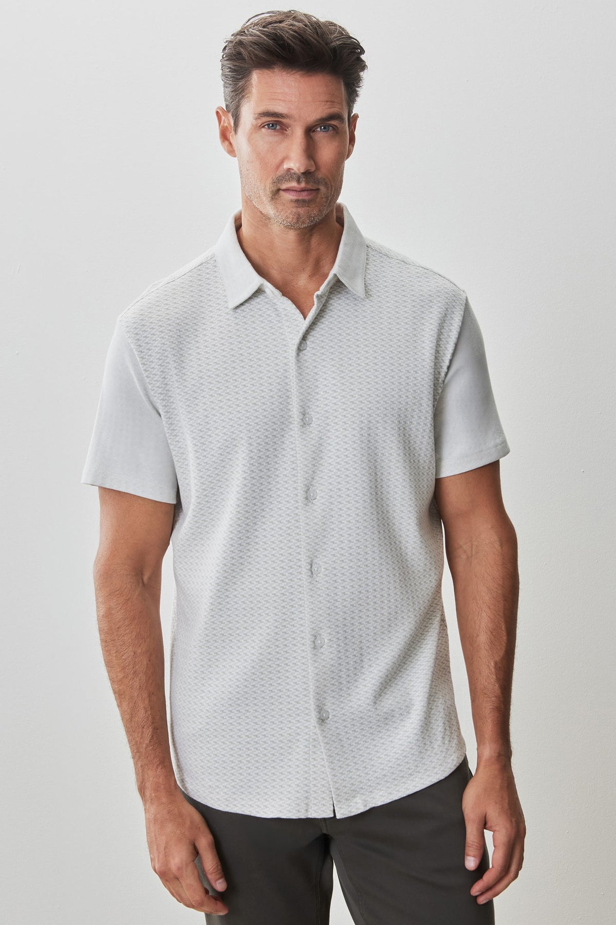 Chemise en tricot pour homme par Robert Barakett | RB51113 Booker Vert Dégradé | Boutique Vvög, vêtements mode pour homme et femme