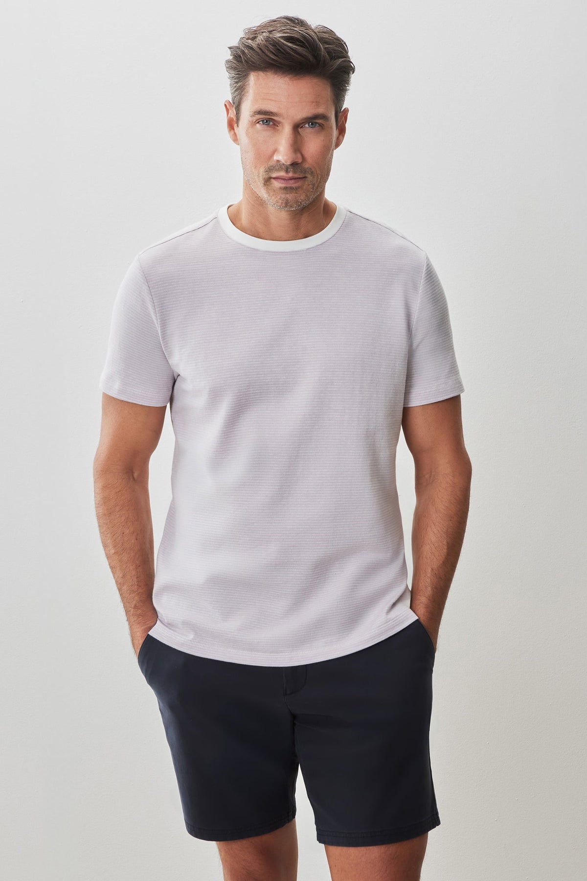 T-shirt col rond pour homme par Robert Barakett | RB51126 Fitch Lavande | Boutique Vvög, vêtements mode pour homme et femme
