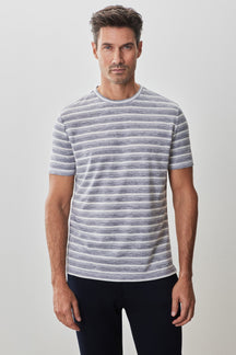 T-shirt col rond pour homme par Robert Barakett | RB51128 Hockney Bleu | Boutique Vvög, vêtements mode pour homme et femme
