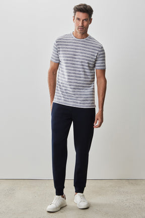 T-shirt col rond pour homme par Robert Barakett | RB51128 Hockney Bleu | Boutique Vvög, vêtements mode pour homme et femme