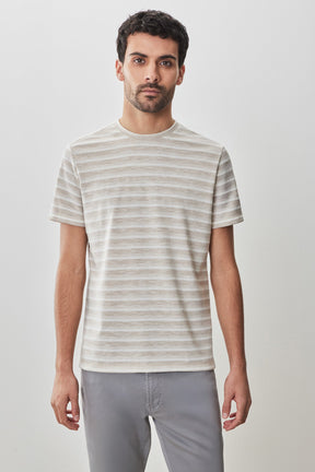 T-shirt col rond pour homme par Robert Barakett | RB51128 Hockney Beige | Boutique Vvög, vêtements mode pour homme et femme