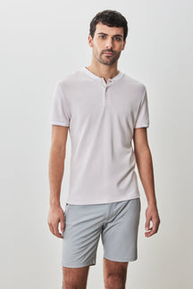 T-Shirt henley pour homme par Robert Barakett | RB51166 Tessio Rose Clair | Boutique Vvög, vêtements mode pour homme et femme