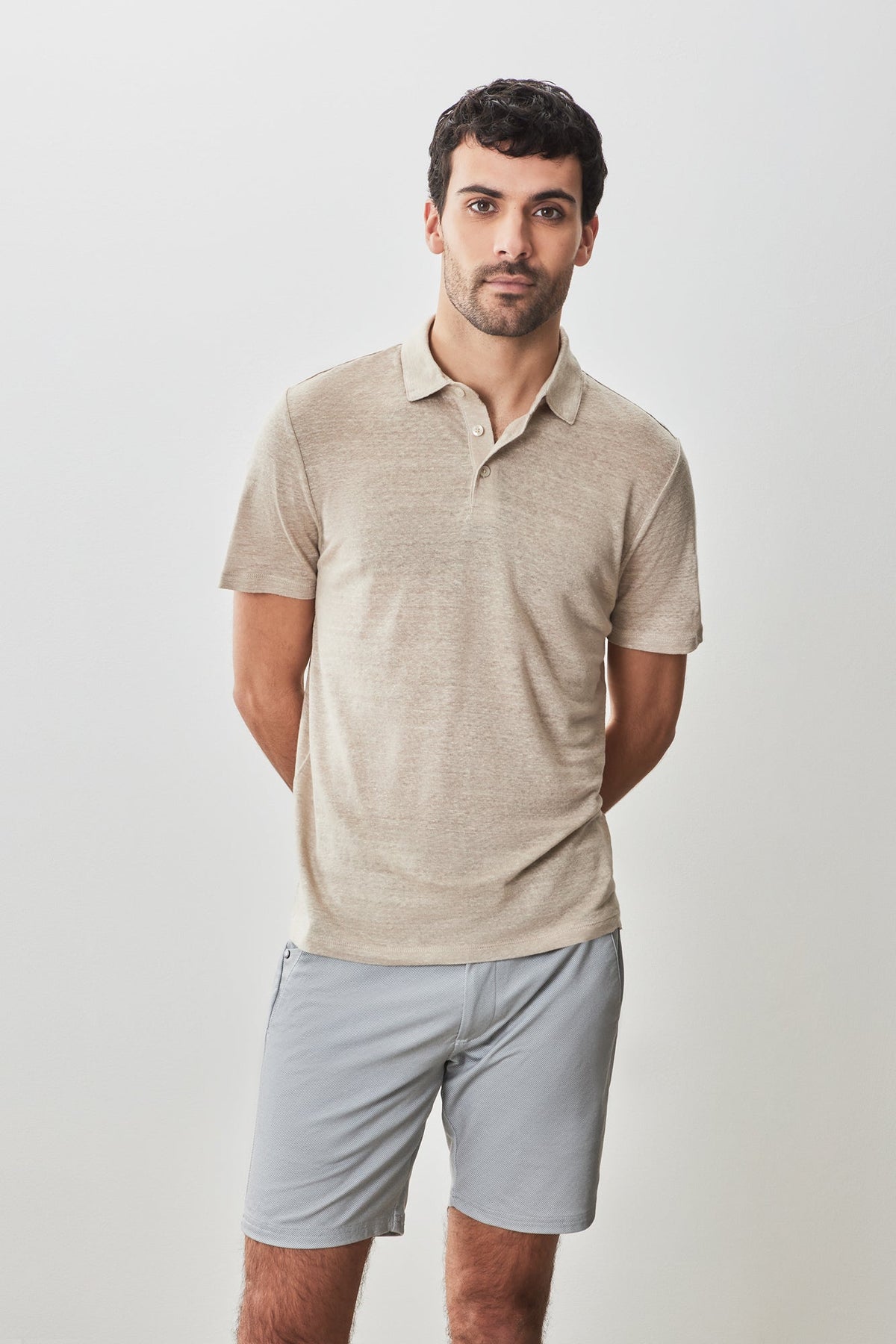 Polo pour homme par Robert Barakett | RB51171 Boyce Beige | Boutique Vvög, vêtements mode pour homme et femme
