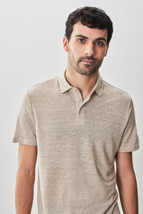 Polo pour homme par Robert Barakett | RB51171 Boyce Beige | Boutique Vvög, vêtements mode pour homme et femme