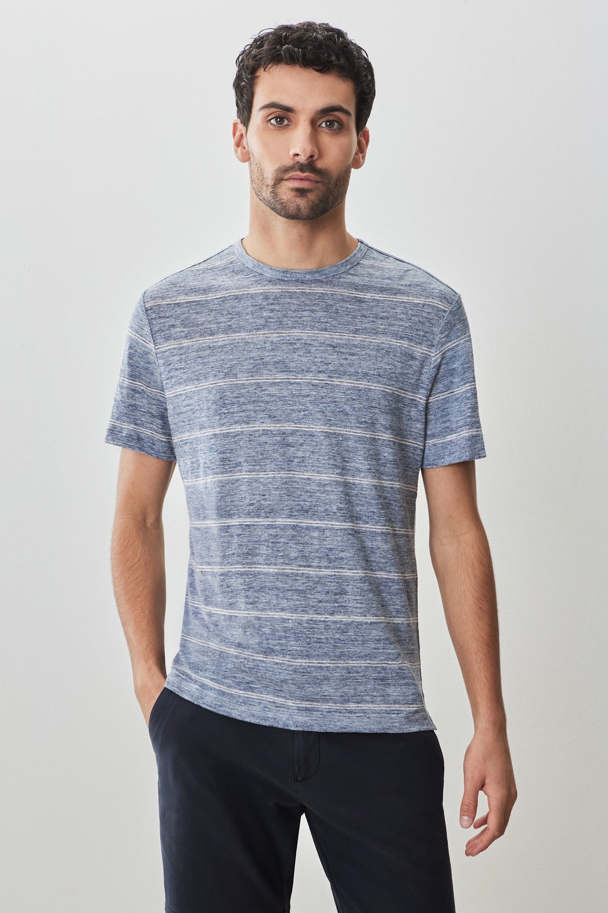 T-Shirt pour homme par Robert Barakett | RB51174 Folsom Bleu | Boutique Vvög, vêtements mode pour homme et femme