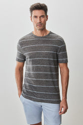 T-shirt col rond pour homme par Robert Barakett | RB51174 Folsom Anthracite | Boutique Vvög, vêtements mode pour homme et femme