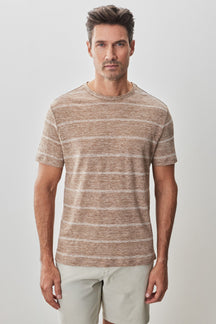 T-shirt col rond pour homme par Robert Barakett | RB51174 Folsom Beige | Boutique Vvög, vêtements mode pour homme et femme
