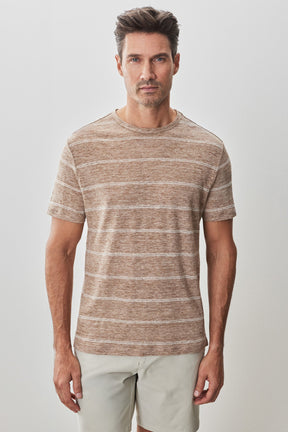T-shirt col rond pour homme par Robert Barakett | RB51174 Folsom Beige | Boutique Vvög, vêtements mode pour homme et femme