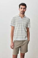 Polo col ouvert à manches courtes pour homme par Robert Barakett | RB51201 Lesko Olive | Boutique Vvög, vêtements mode pour homme et femme