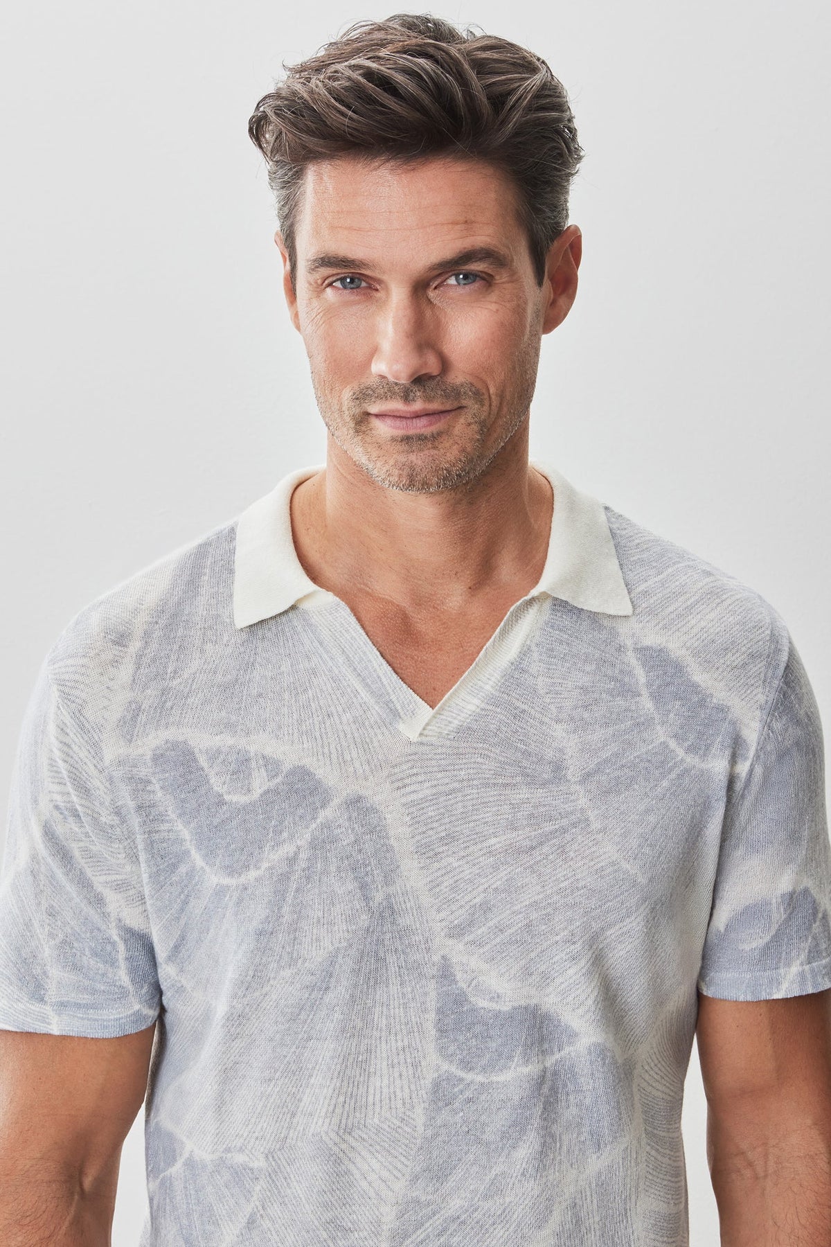 Polo à manches courtes pour homme par Robert Barakett | RB51203 Asher Gris | Boutique Vvög, vêtements mode pour homme et femme