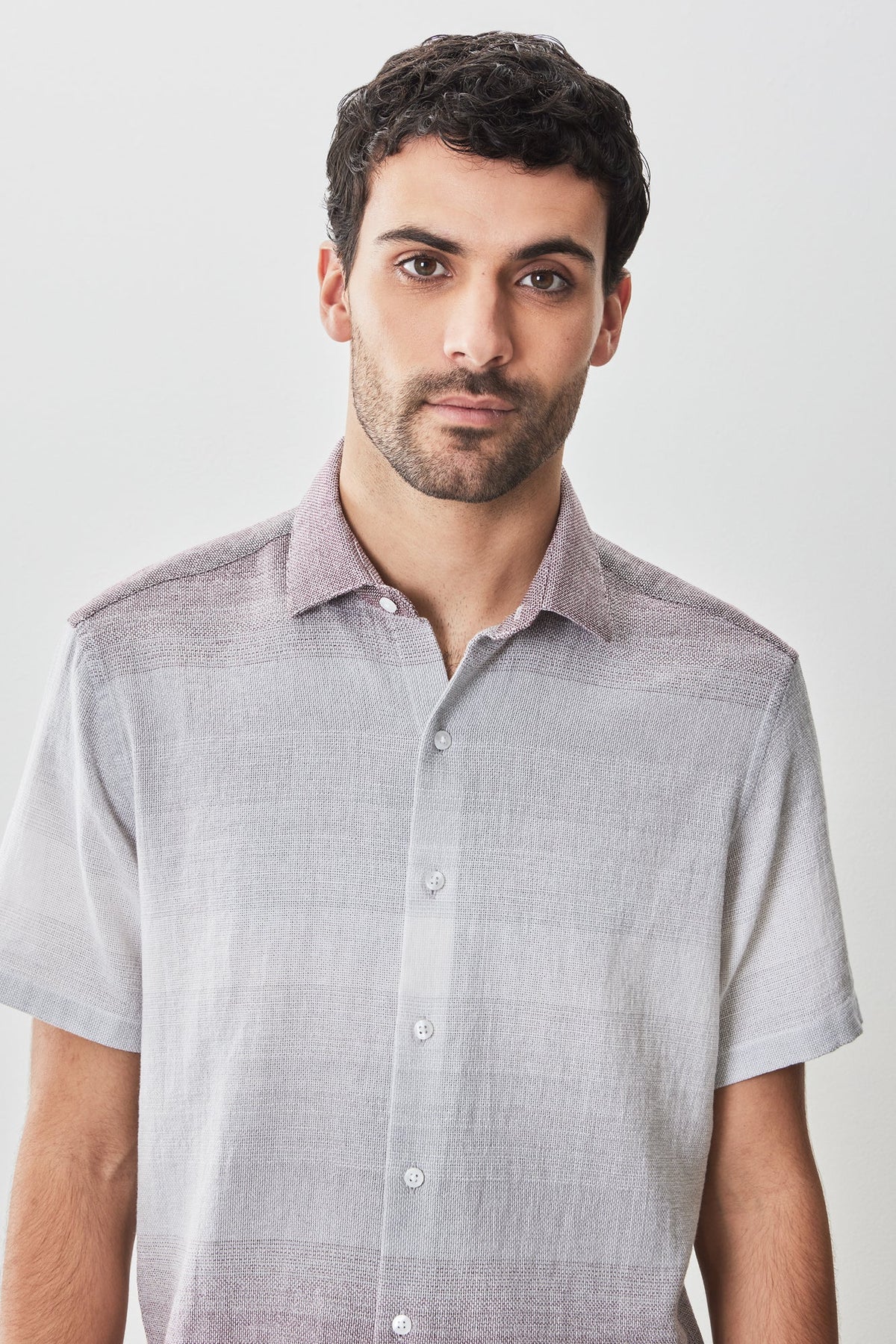 Chemise tissée à manches courtes pour homme par Robert Barakett | RB51574 Tiffin Violet | Boutique Vvög, vêtements mode pour homme et femme