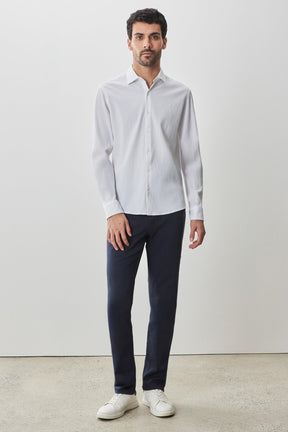 Chemise tissée à manches courtes pour homme par Robert Barakett | RB51584 Tyler Blanc | Boutique Vvög, vêtements mode pour homme et femme