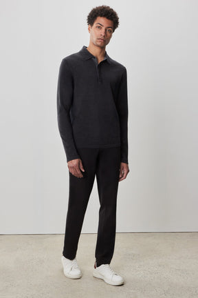 Polo M.L. mérinos pour homme par Robert Barakett | RB52138 Thomas Charbon | Boutique Vvög, vêtements mode pour homme et femme