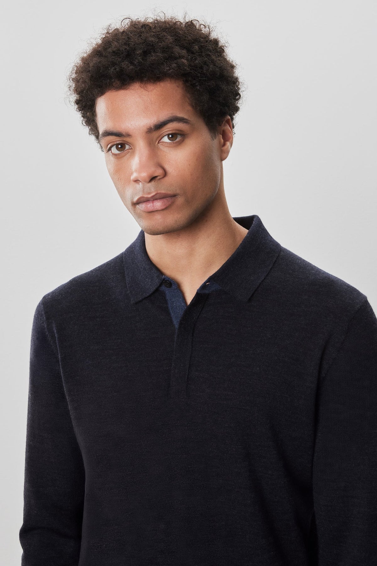 Polo M.L. mérinos pour homme par Robert Barakett | RB52138 Thomas Marine | Boutique Vvög, vêtements mode pour homme et femme