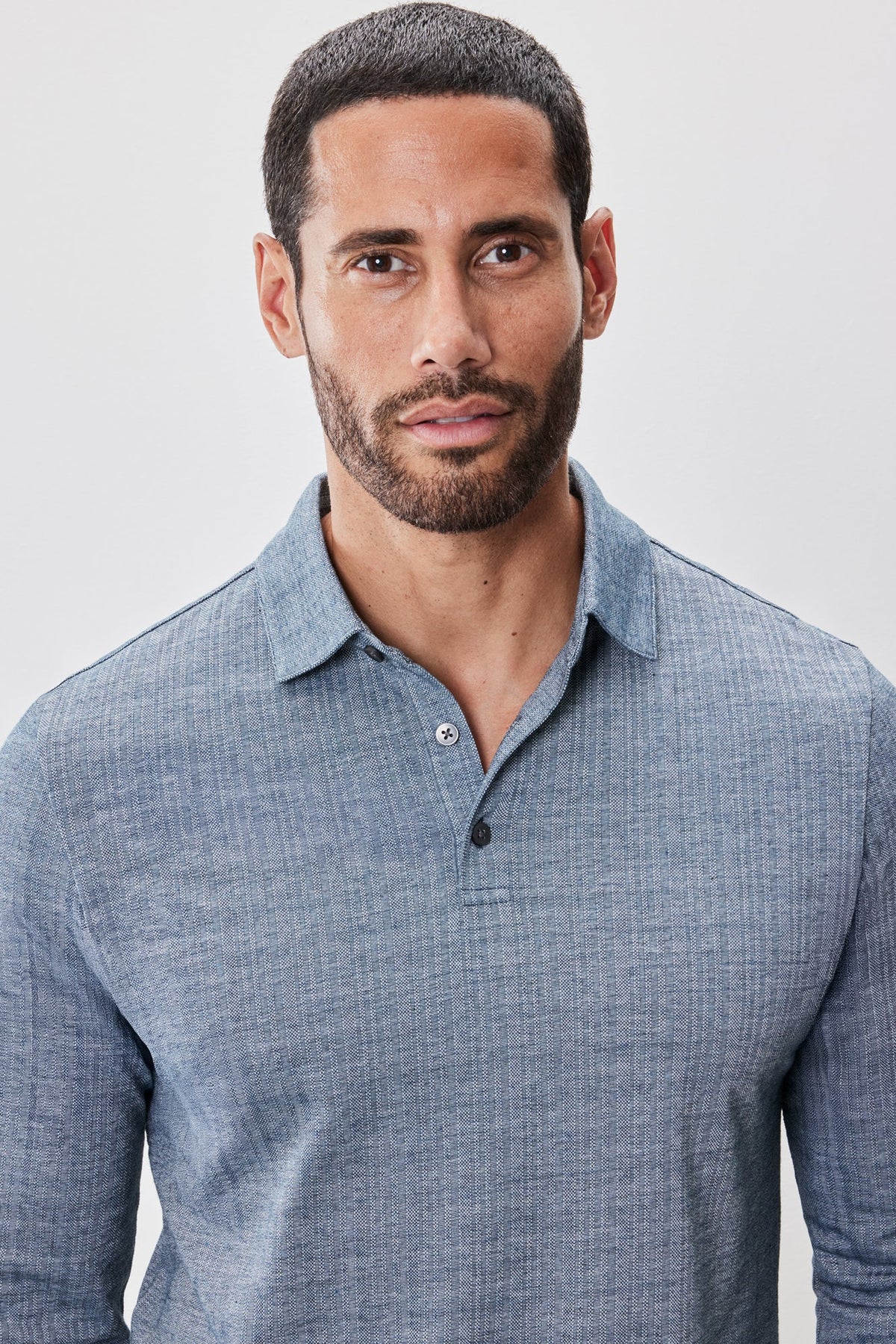 Polo à manches longues pour homme par Robert Barakett | Monolif RB52161 Sarcelle Nuit | Boutique Vvög, vêtements mode pour homme et femme