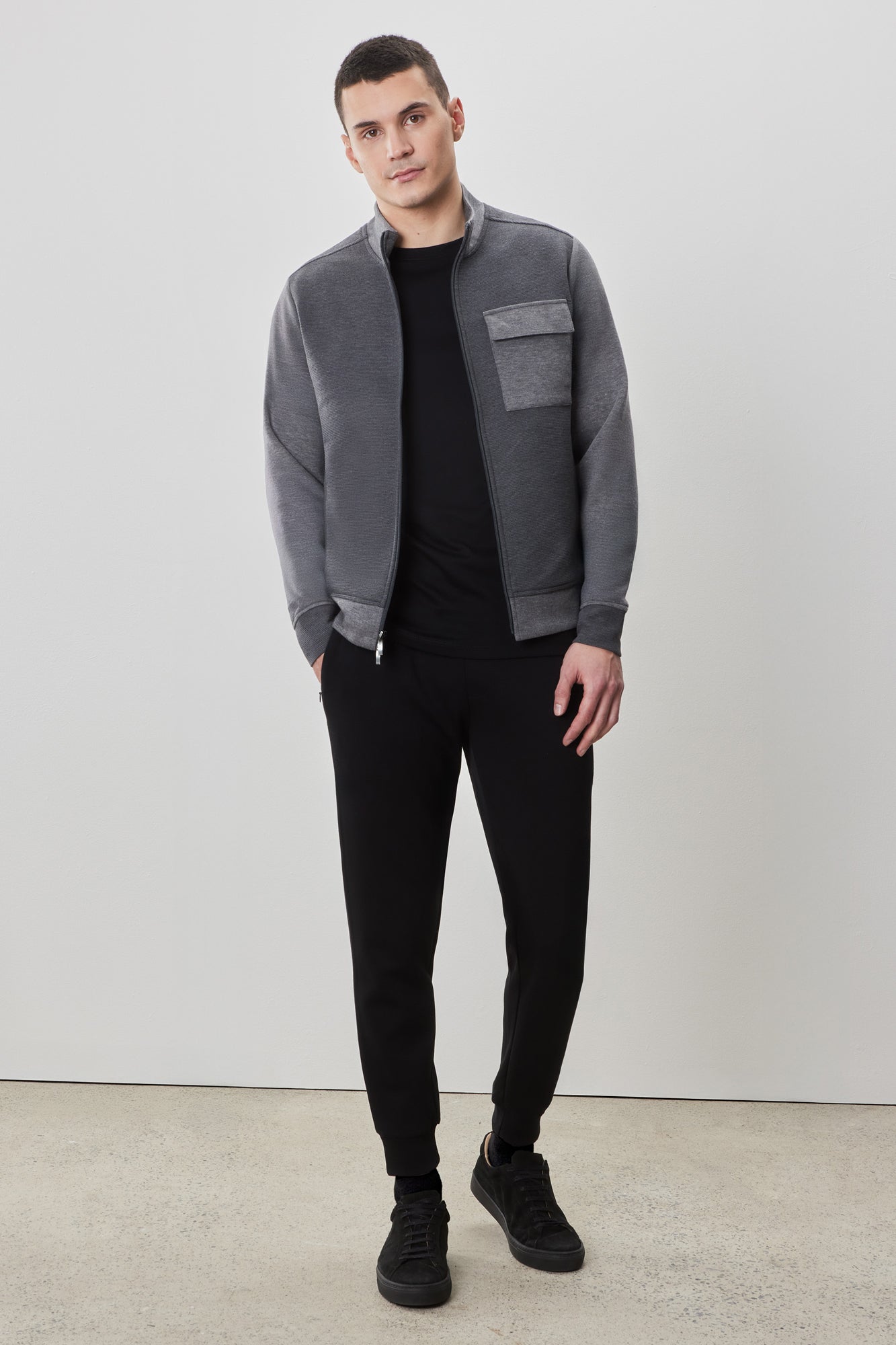 Veste pour homme par Robert Barakett | RB52189 Isaak Charbon | Boutique Vvög, vêtements mode pour homme et femme